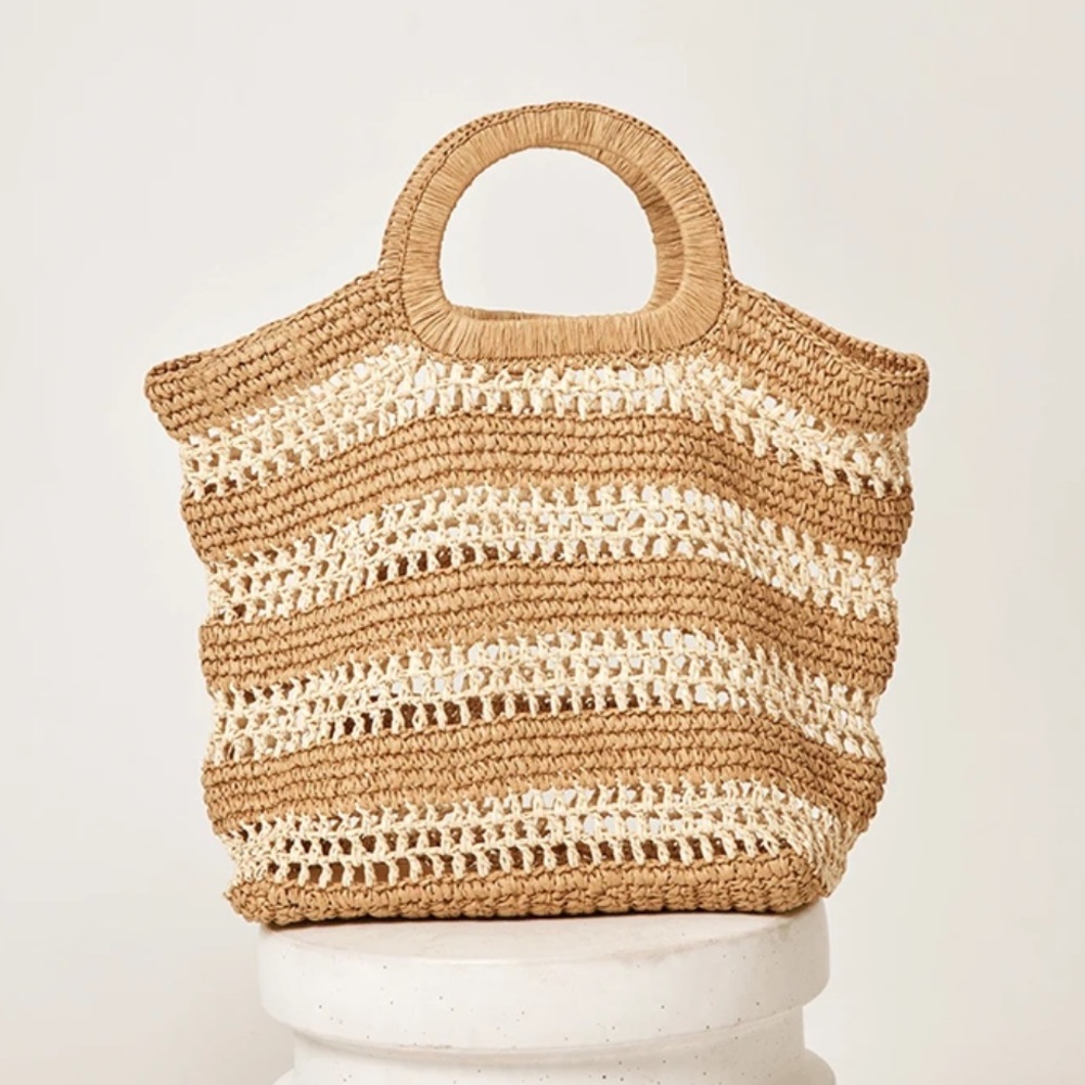 L*Space Tan and Cream Break of Day Bag